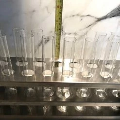 Vendora Συλλεκτικό διακοσμητικό ιατρικό Inox στάντ με δοκιμαστικούς σωλήνες του 1950, μήκους 38 εκ -vendora shop 3282bdc732efb0ef44eae1989bebb804539a5217 xl