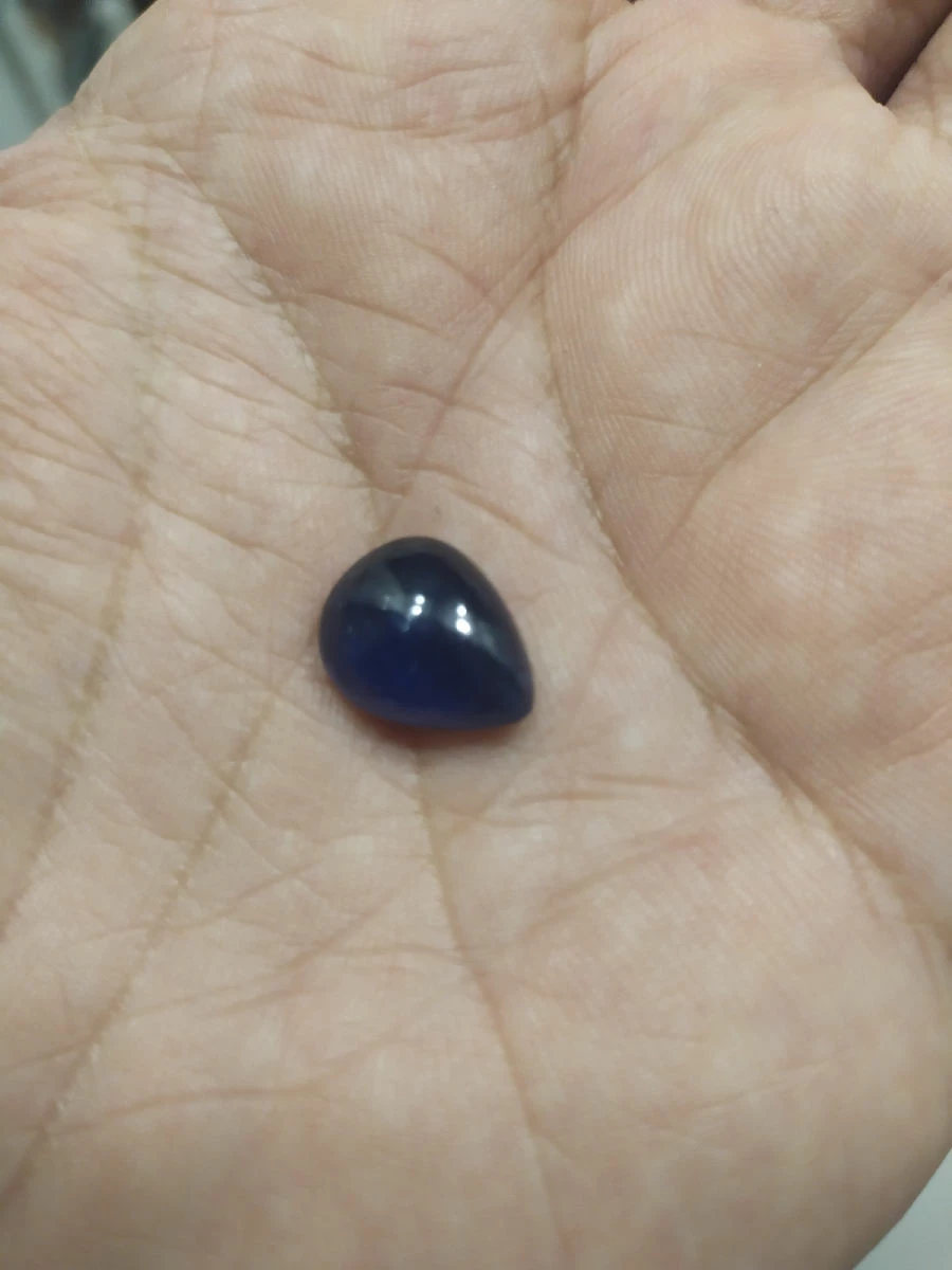 Vendora πωλείτε από συλλέκτη ορυκτών πολύτιμων λίθων μοναδικό καμπουσον διάφανο μπλε σκούρο ζαφείρι 9,3 Ct 4 Vendora πωλείτε από συλλέκτη ορυκτών πολύτιμων λίθων μοναδικό καμπουσον διάφανο μπλε σκούρο ζαφείρι 9,3 Ct - Image 2