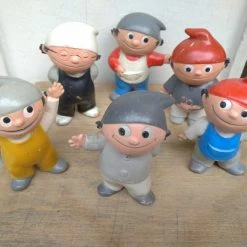 Vendora Συλλογή από 6 Vintage λαστιχένιες φιγούρες- μασκότ 1960s Γερμανικής τηλεόρασης (Α487)