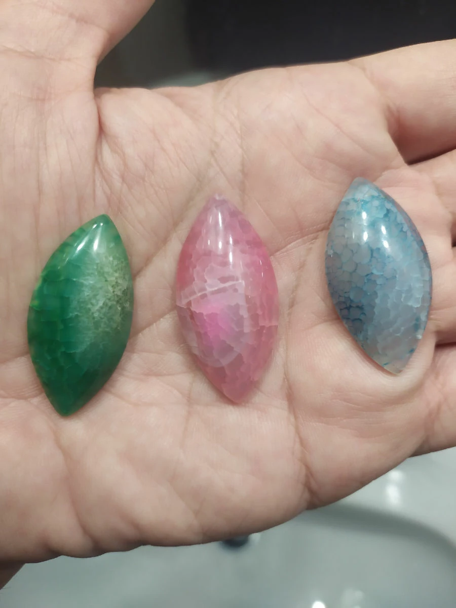 Vendora πωλείτε από συλλέκτη ορυκτών πολύτιμων λίθων, 3 φανταστικοί αχάτες οβάλ, 4χ2 Cm.σε μπλε πράσινο κ ροζ χρωμα 9 Vendora πωλείτε από συλλέκτη ορυκτών πολύτιμων λίθων, 3 φανταστικοί αχάτες οβάλ, 4χ2 Cm.σε μπλε πράσινο κ ροζ χρωμα - Image 7