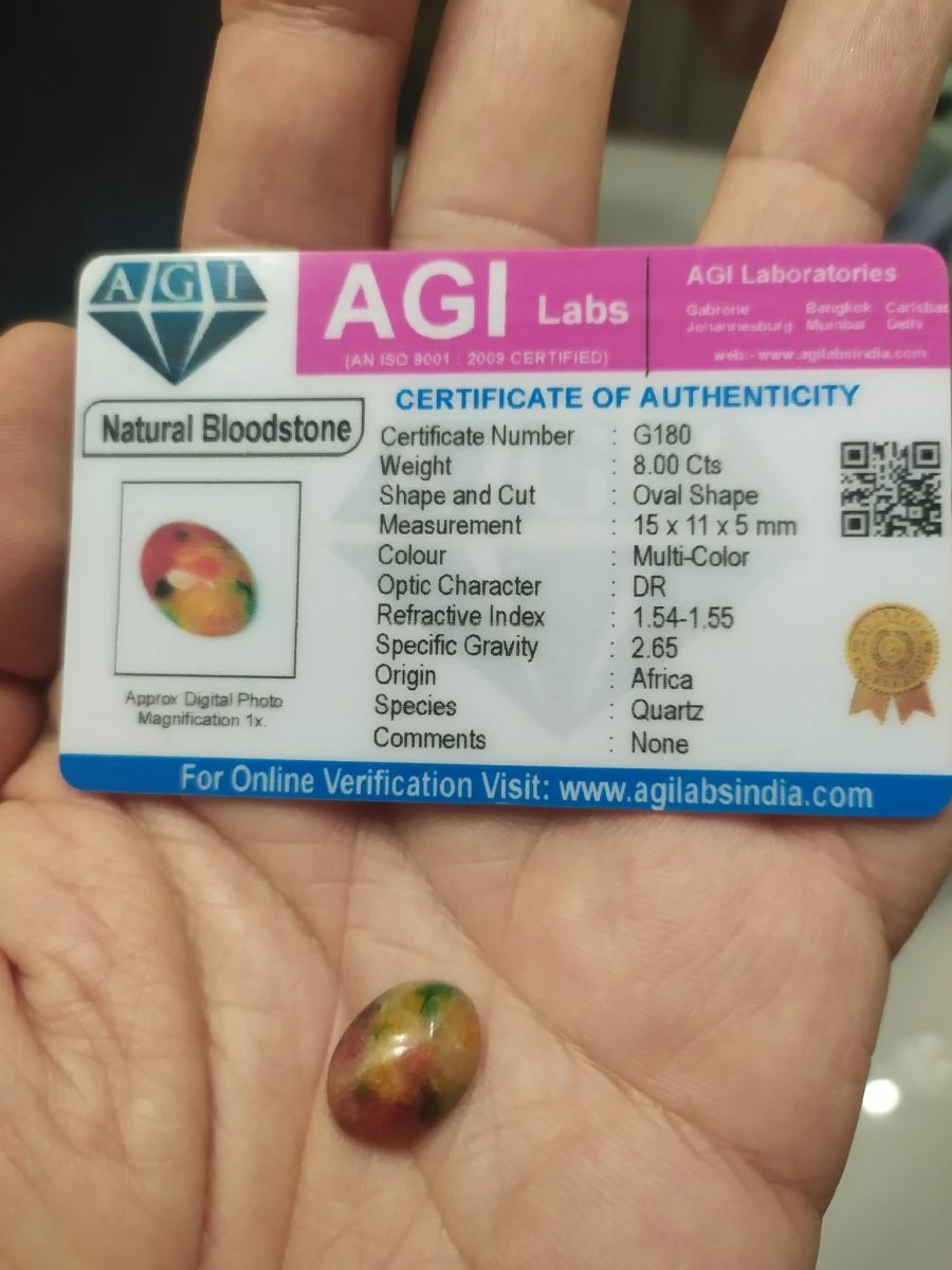 Vendora πωλειτε απο συλλεκτη ορυκτων πολυτιμων λιθων μοναδικη ορυκτη Oval Combouchon Bloodstone 8 Ct σπάνια Multicolor 9 Vendora πωλειτε απο συλλεκτη ορυκτων πολυτιμων λιθων μοναδικη ορυκτη Oval Combouchon Bloodstone 8 Ct σπάνια Multicolor - Image 7