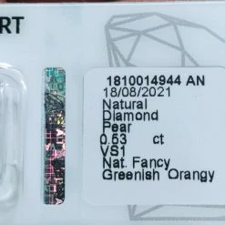 Vendora πωλειτε απο συλλεκτη πολυτιμων ορυκτων λιθων μοναδικο σπανιότατο αστραφτερο διαμάντι 0,53 Ct σε σχημα Pear Vs1 Clarity χρωματος Fancy Greenish Orange 16 Vendora πωλειτε απο συλλεκτη πολυτιμων ορυκτων λιθων μοναδικο σπανιότατο αστραφτερο διαμάντι 0,53 Ct σε σχημα Pear Vs1 Clarity χρωματος Fancy Greenish Orange -vendora shop 4a5f903bb7562c2e0e5132a73dd4dec28ddd5e01 xl