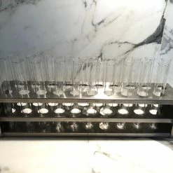 Vendora Συλλεκτικό διακοσμητικό ιατρικό Inox στάντ με δοκιμαστικούς σωλήνες του 1950, μήκους 38 εκ -vendora shop 544ff27300086fad3449be942ec1a12ba23ae1ae xl