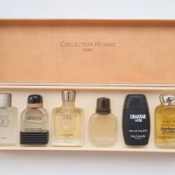 Vendora COLLECTION HOMME σετ 6 συλλεκτικές μινιατούρες αρώματα Aqua Di GIO, ARMANI, MIRACLE, PALOMA PICASSO, DRAKKAR, Cacharel.