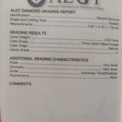Vendora πωλείτε από συλλέκτη ορυκτών πολύτιμων λίθων,σπάνιου χρώματος διαμάντι Fancy Vivid κίτρινο πορτοκαλί 0.33 Ct. -vendora shop 7e8411235b84a94f05fc8594a996e809a1c17c05 xl