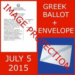 Vendora Ψηφοδελτιο & εκλογικο φακελο Εκλογες Δημοψηφισμα 5ης Ιουλιου 2015 Μνημονιο Συριζα Αλεξης Τσιπρας Greek Election Referendum Ballot & Vote Voting Envelope Greece July 5 2015 Syriza AlexisTsipras