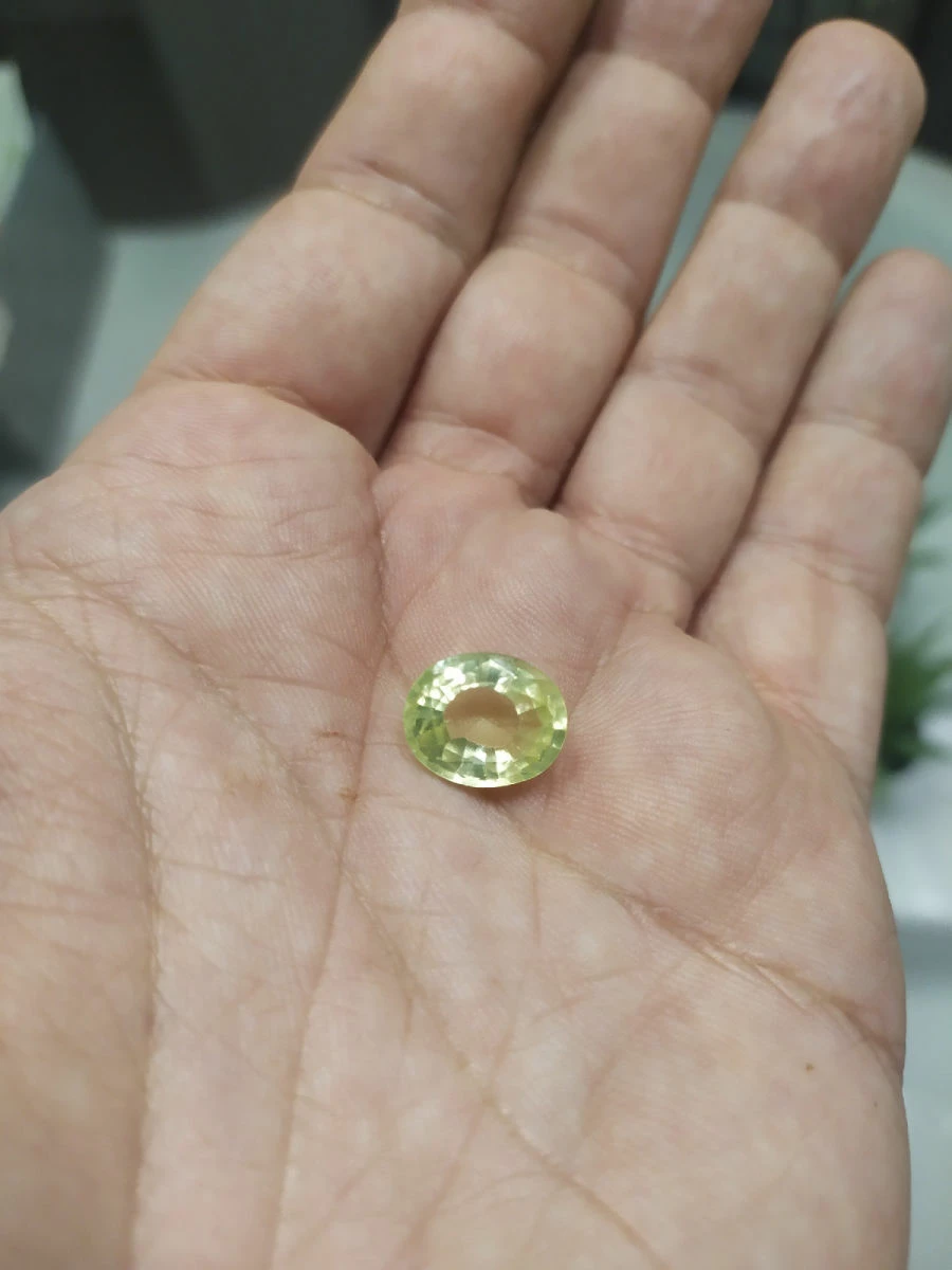 Vendora πωλείτε από συλλέκτη ορυκτών πολύτιμων λίθων μοναδικης κοπής οβάλ περιόδους καταπληκτικού κιτρινοπράσινο η χρωματος 7,05 Ct 7 Vendora πωλείτε από συλλέκτη ορυκτών πολύτιμων λίθων μοναδικης κοπής οβάλ περιόδους καταπληκτικού κιτρινοπράσινο η χρωματος 7,05 Ct - Image 5