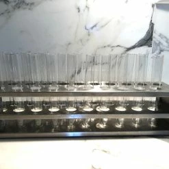 Vendora Συλλεκτικό διακοσμητικό ιατρικό Inox στάντ με δοκιμαστικούς σωλήνες του 1950, μήκους 38 εκ -vendora shop ba2742666db607dcdc2f9b06ccb1749de1bd7542 xl