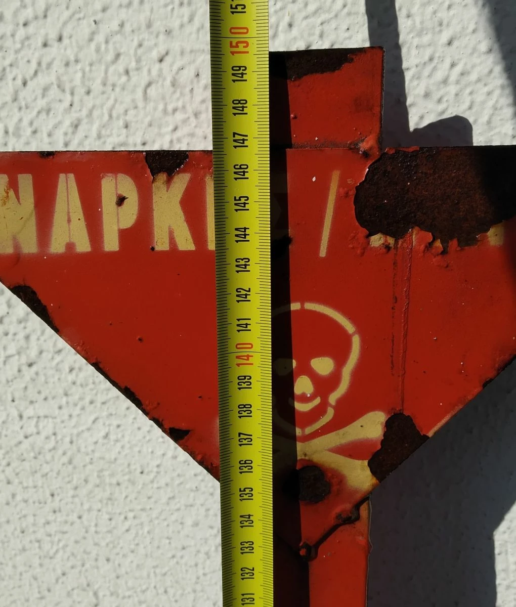 Vendora Προειδοποιητική πινακίδα ναρκοπέδιου (πραγματική από αποναρκοθετημένη περιοχή του Γράμμου) 5 Vendora Προειδοποιητική πινακίδα ναρκοπέδιου (πραγματική από αποναρκοθετημένη περιοχή του Γράμμου) - Image 3