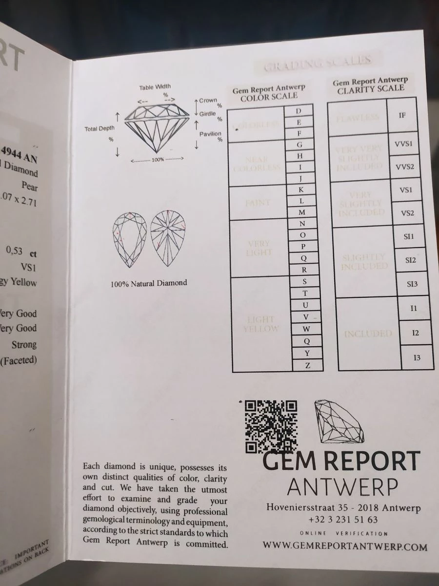 Vendora πωλειτε απο συλλεκτη πολυτιμων ορυκτων λιθων μοναδικο σπανιότατο αστραφτερο διαμάντι 0,53 Ct σε σχημα Pear Vs1 Clarity χρωματος Fancy Greenish Orange 10 Vendora πωλειτε απο συλλεκτη πολυτιμων ορυκτων λιθων μοναδικο σπανιότατο αστραφτερο διαμάντι 0,53 Ct σε σχημα Pear Vs1 Clarity χρωματος Fancy Greenish Orange - Image 8