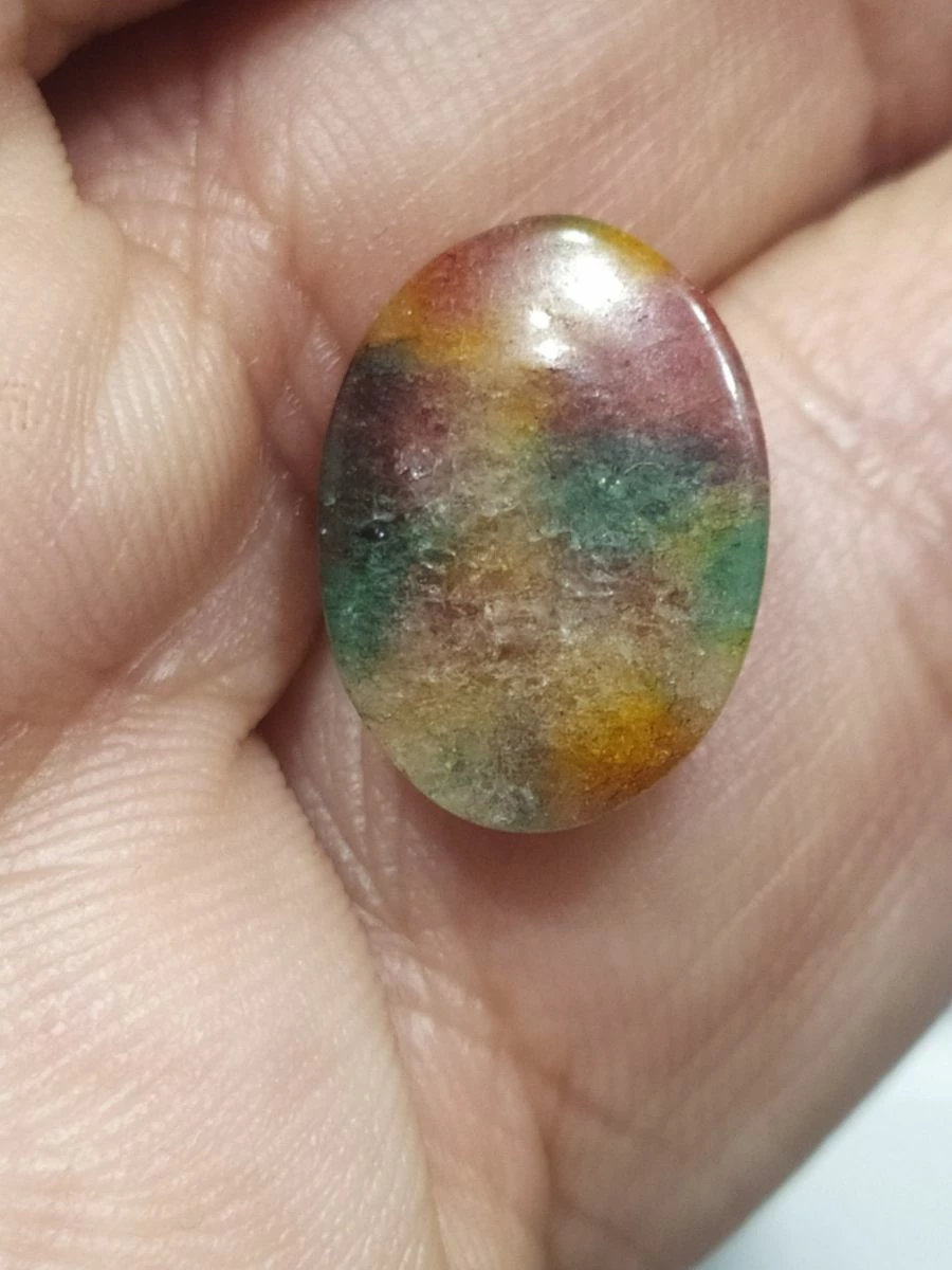 Vendora πωλειτε απο συλλεκτη ορυκτων πολυτιμων λιθων μοναδικη ορυκτη Oval Combouchon Bloodstone 8 Ct σπάνια Multicolor 4 Vendora πωλειτε απο συλλεκτη ορυκτων πολυτιμων λιθων μοναδικη ορυκτη Oval Combouchon Bloodstone 8 Ct σπάνια Multicolor - Image 2