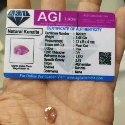 Vendora πωλείτε από συλλέκτη ορυκτών πολύτιμων λίθων μοναδικος ορυκτός ροζ κουνζιτης 6,65 Ct με το πιστοποιητικό του. -vendora shop f44368cf4835b9f4e1811af51aa6921a74b4fdbd xl