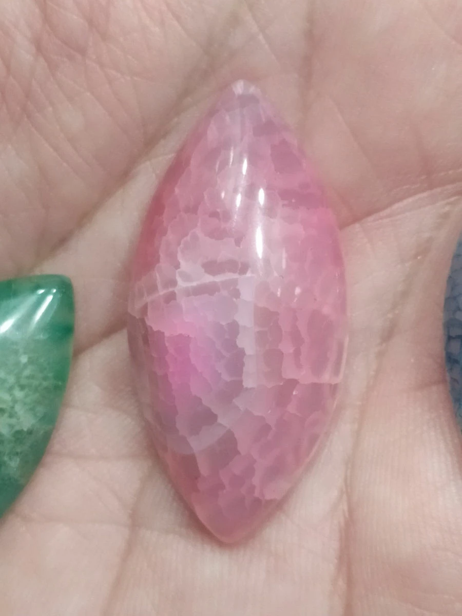 Vendora πωλείτε από συλλέκτη ορυκτών πολύτιμων λίθων, 3 φανταστικοί αχάτες οβάλ, 4χ2 Cm.σε μπλε πράσινο κ ροζ χρωμα 7 Vendora πωλείτε από συλλέκτη ορυκτών πολύτιμων λίθων, 3 φανταστικοί αχάτες οβάλ, 4χ2 Cm.σε μπλε πράσινο κ ροζ χρωμα - Image 5